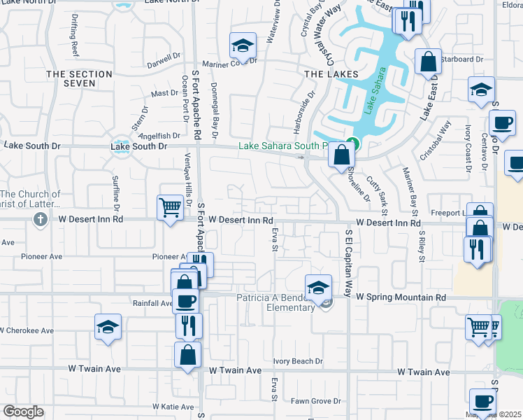 map of restaurants, bars, coffee shops, grocery stores, and more near 8845 Emerald Glen Way in Las Vegas