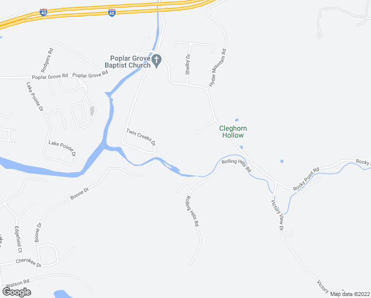 map of restaurants, bars, coffee shops, grocery stores, and more near 4679 Rocky Point Road in Cookeville