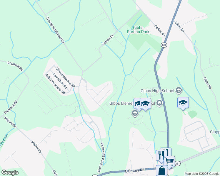 map of restaurants, bars, coffee shops, grocery stores, and more near 7155 Forest Willow Lane in Corryton