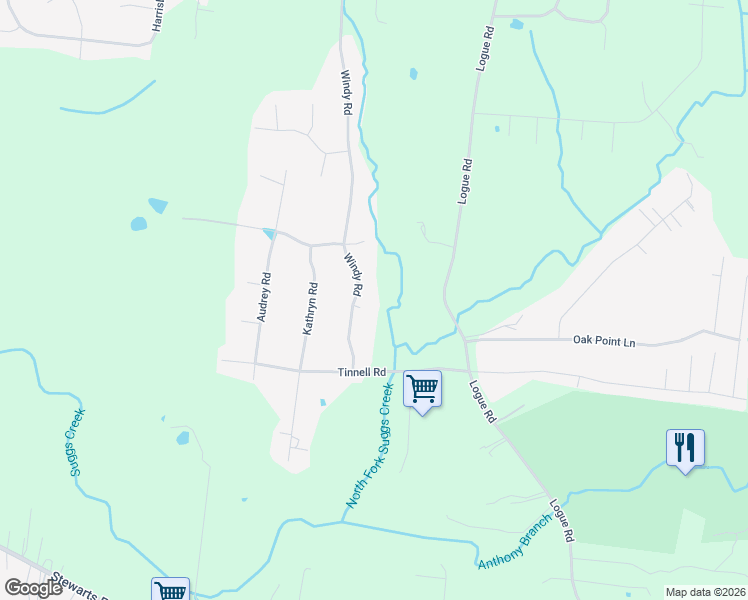 map of restaurants, bars, coffee shops, grocery stores, and more near 508 Windy Road in Mt. Juliet