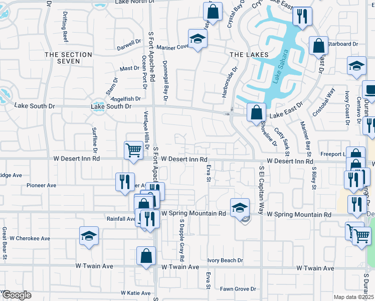 map of restaurants, bars, coffee shops, grocery stores, and more near 8912 Hollingworth Court in Las Vegas