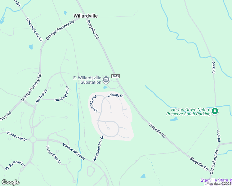map of restaurants, bars, coffee shops, grocery stores, and more near 114 Loblolly Drive in Durham