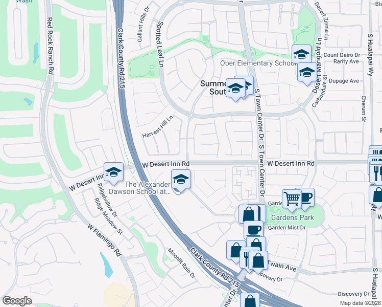 map of restaurants, bars, coffee shops, grocery stores, and more near 3281 Wisteria Tree Street in Las Vegas