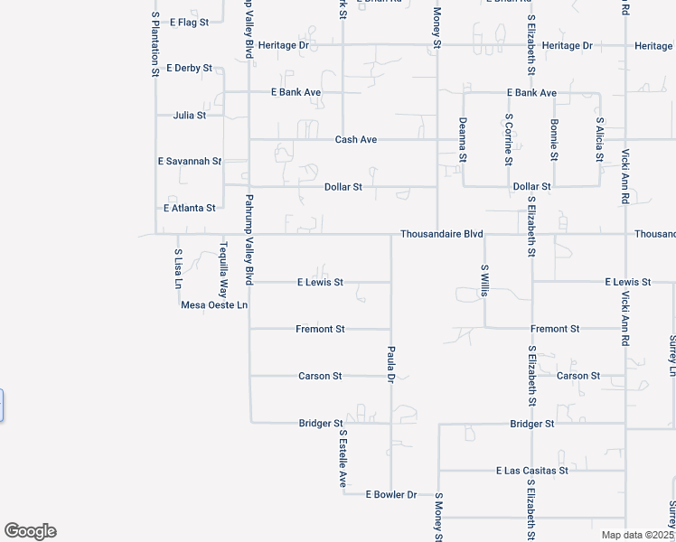 map of restaurants, bars, coffee shops, grocery stores, and more near 1240 East Lewis Street in Pahrump