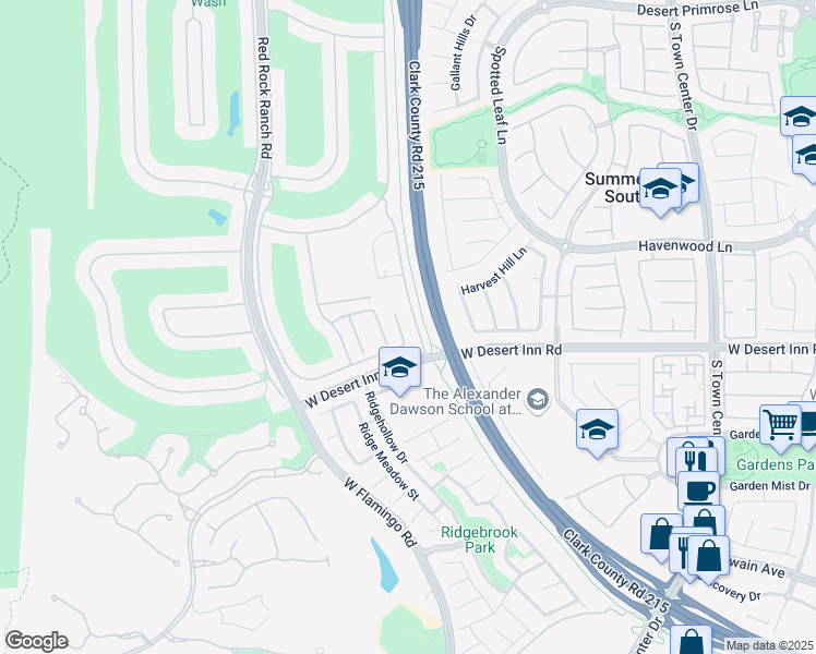 map of restaurants, bars, coffee shops, grocery stores, and more near 3304 Rabbit Brush Court in Las Vegas