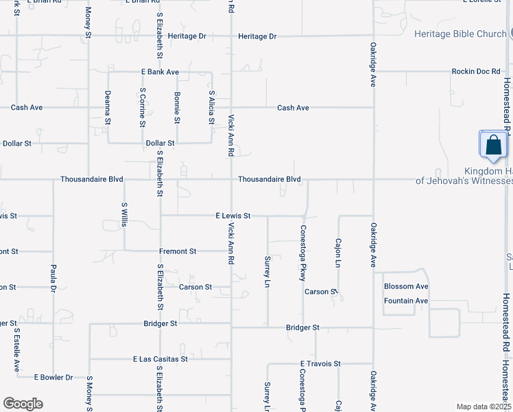 map of restaurants, bars, coffee shops, grocery stores, and more near 2090 Lewis Street in Pahrump