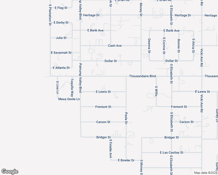 map of restaurants, bars, coffee shops, grocery stores, and more near 1240 East Lewis Street in Pahrump