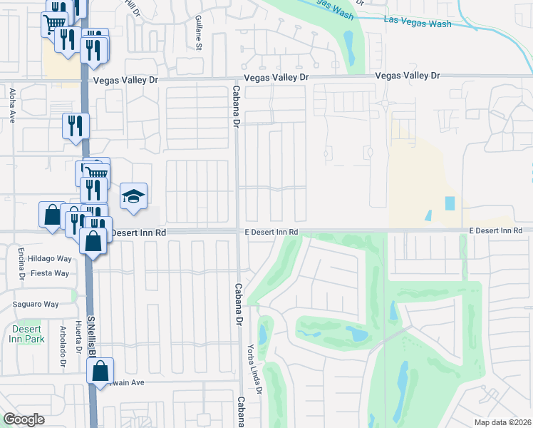 map of restaurants, bars, coffee shops, grocery stores, and more near 3243 Chimayo Lane in Las Vegas