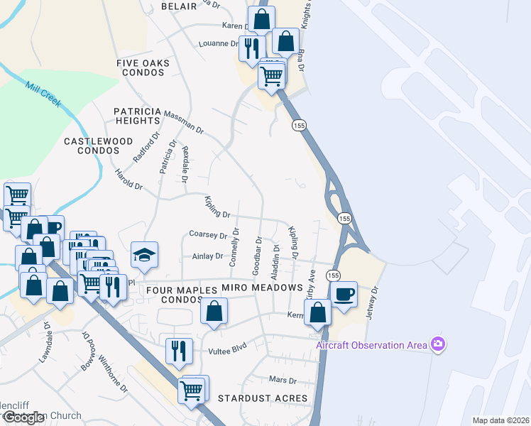 map of restaurants, bars, coffee shops, grocery stores, and more near 900 Kipling Drive in Nashville