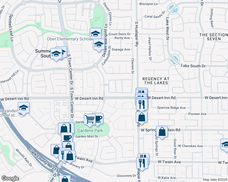 map of restaurants, bars, coffee shops, grocery stores, and more near 3289 Fossil Springs Street in Las Vegas