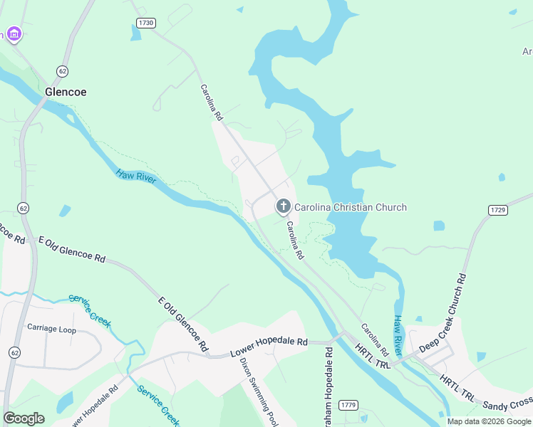 map of restaurants, bars, coffee shops, grocery stores, and more near 2054 Carolina Mill Road in Burlington