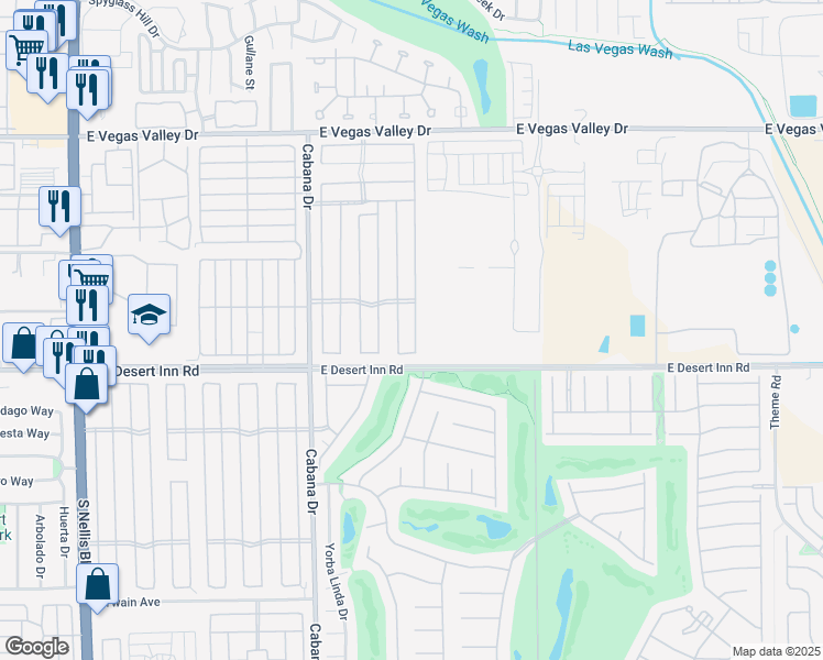 map of restaurants, bars, coffee shops, grocery stores, and more near 3221 Gavilan Lane in Las Vegas