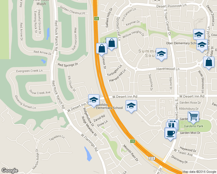 map of restaurants, bars, coffee shops, grocery stores, and more near 3215 Orange Sun Street in Las Vegas