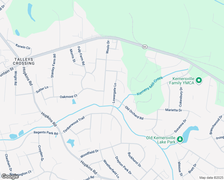 map of restaurants, bars, coffee shops, grocery stores, and more near 526 Lowergate Lane in Kernersville