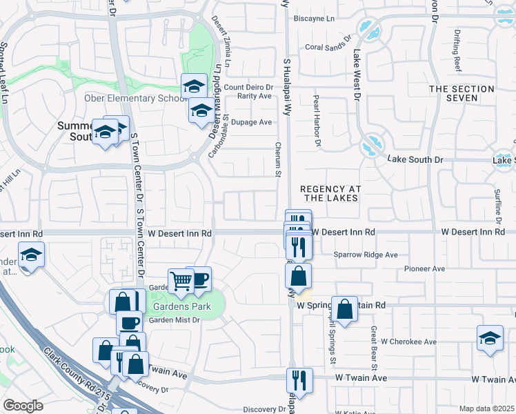 map of restaurants, bars, coffee shops, grocery stores, and more near 3270 Phantom Rock Street in Las Vegas