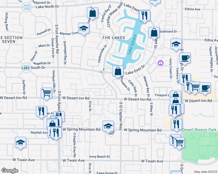 map of restaurants, bars, coffee shops, grocery stores, and more near 8813 Autumn Heights Way in Las Vegas