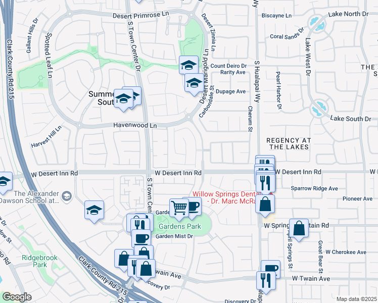 map of restaurants, bars, coffee shops, grocery stores, and more near 3246 Velvet Rose Street in Las Vegas