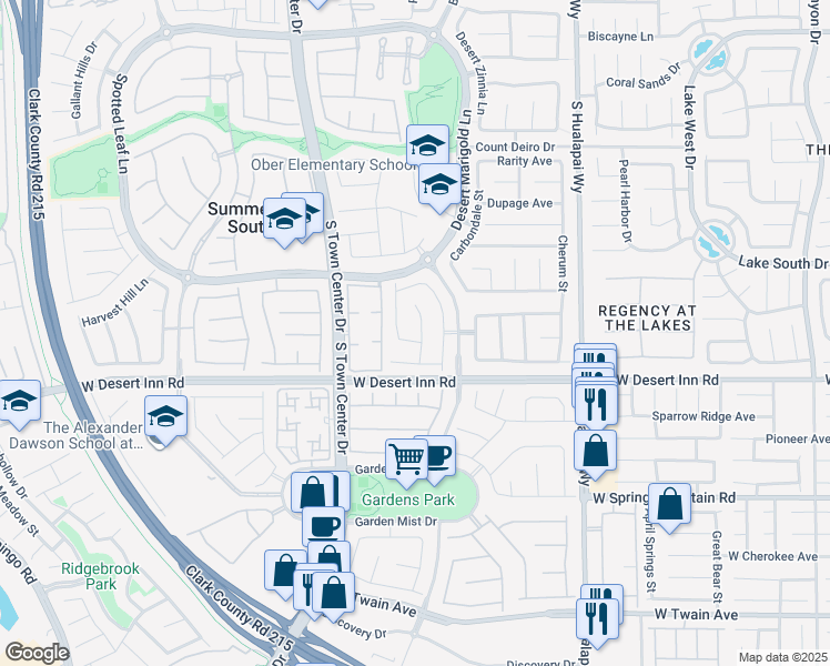 map of restaurants, bars, coffee shops, grocery stores, and more near 3247 Velvet Rose Street in Las Vegas