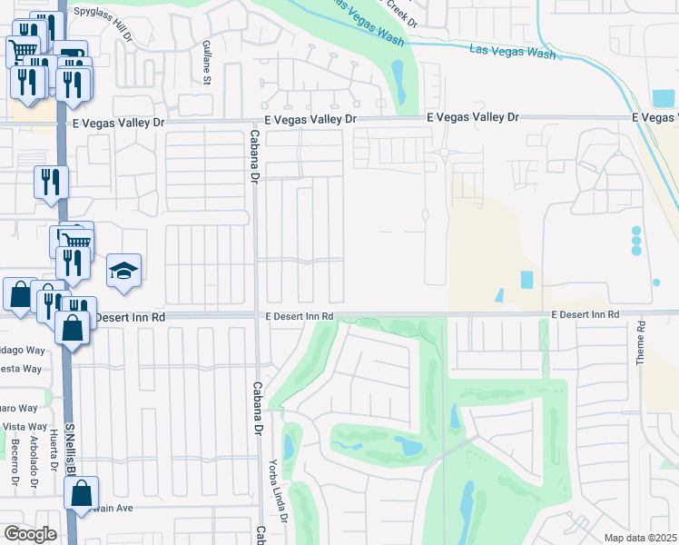 map of restaurants, bars, coffee shops, grocery stores, and more near 3167 Comitan Lane in Las Vegas