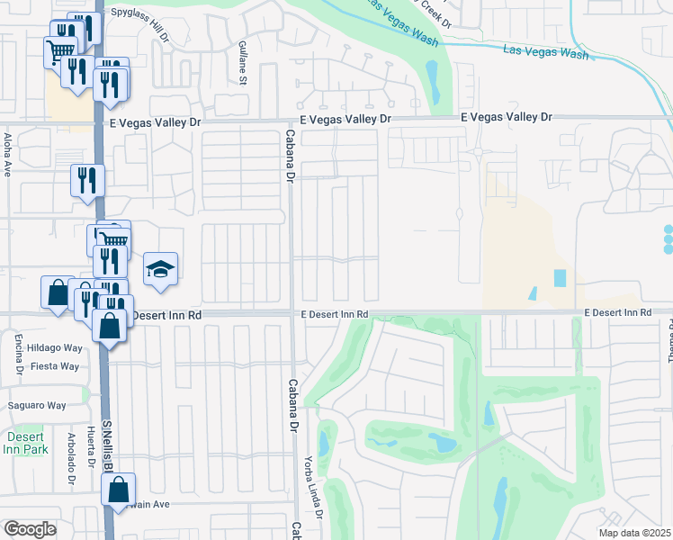 map of restaurants, bars, coffee shops, grocery stores, and more near 3202 Chimayo Lane in Las Vegas