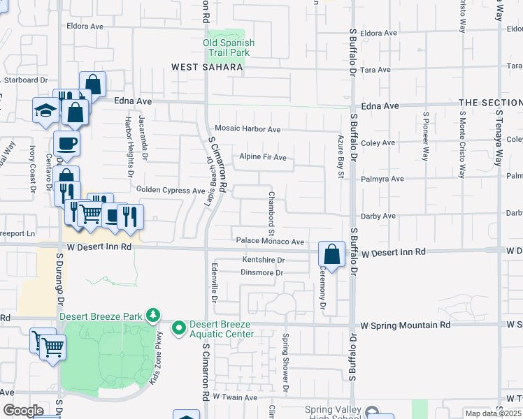map of restaurants, bars, coffee shops, grocery stores, and more near 8042 Earl Grey Court in Las Vegas