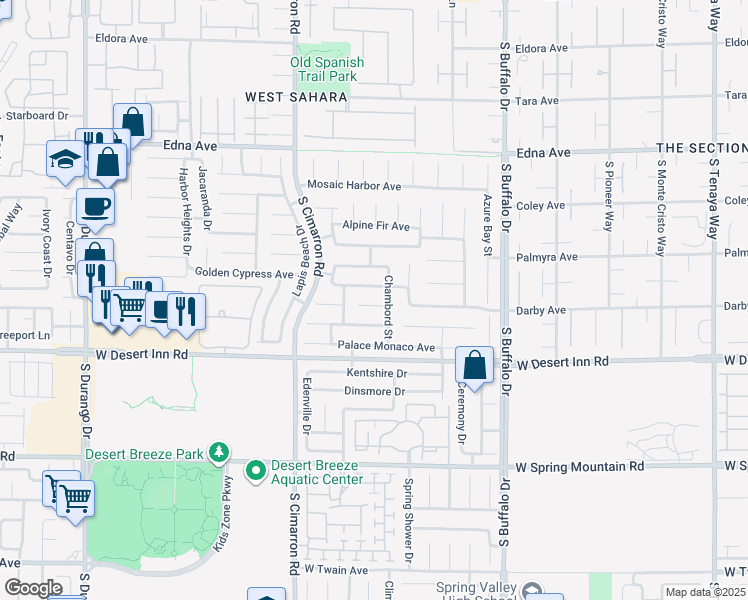 map of restaurants, bars, coffee shops, grocery stores, and more near 8042 Earl Grey Court in Las Vegas