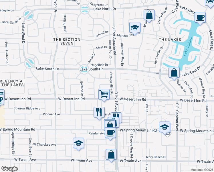 map of restaurants, bars, coffee shops, grocery stores, and more near 9321 Alameda Harbor Avenue in Las Vegas