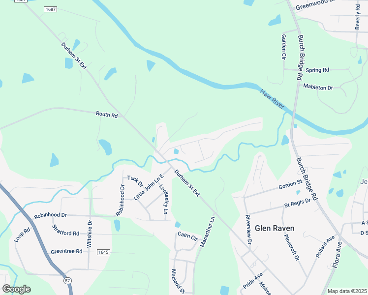 map of restaurants, bars, coffee shops, grocery stores, and more near 2621 Durham Meadows Court in Burlington