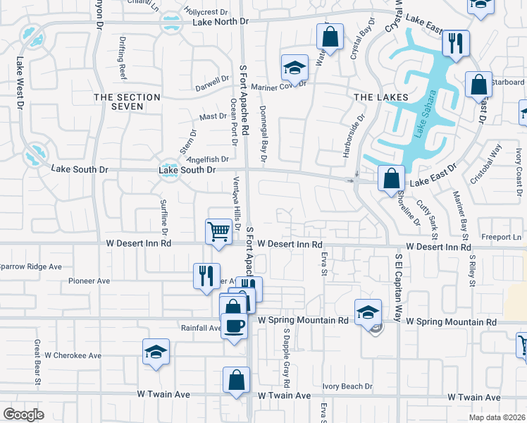 map of restaurants, bars, coffee shops, grocery stores, and more near 9105 Quiet Cove Way in Las Vegas
