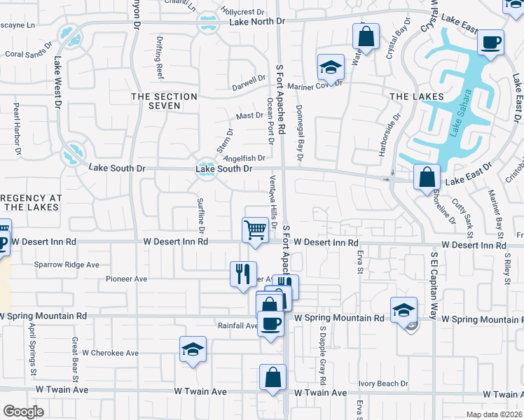 map of restaurants, bars, coffee shops, grocery stores, and more near 9321 Alameda Harbor Avenue in Las Vegas