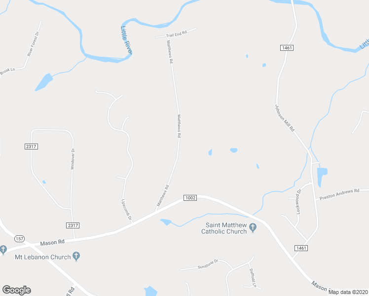 map of restaurants, bars, coffee shops, grocery stores, and more near 6814 Matthews Road in Durham