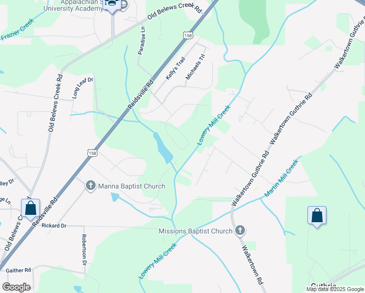 map of restaurants, bars, coffee shops, grocery stores, and more near 434 Spring Lake Farm Circle in Winston-Salem