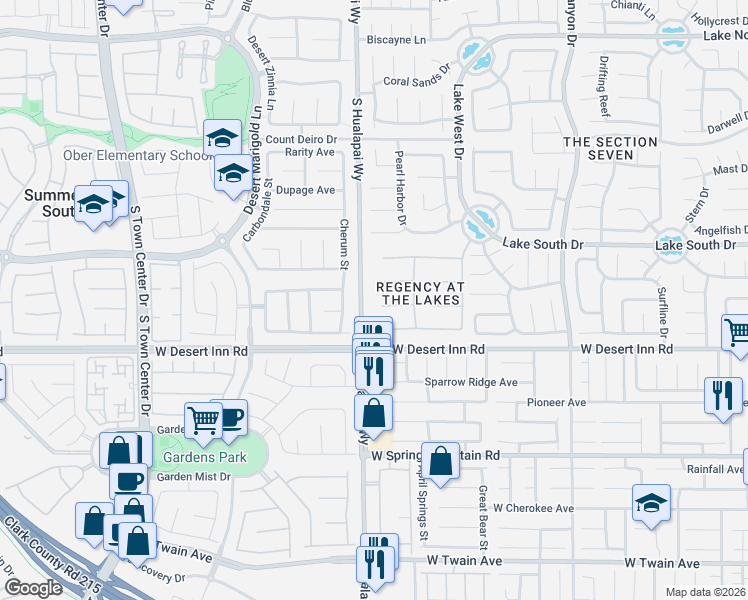 map of restaurants, bars, coffee shops, grocery stores, and more near 10032 Hidden Knoll Court in Las Vegas