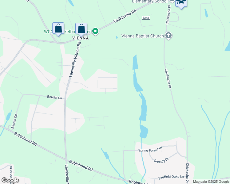 map of restaurants, bars, coffee shops, grocery stores, and more near 6118 Olde Fields Way in Pfafftown