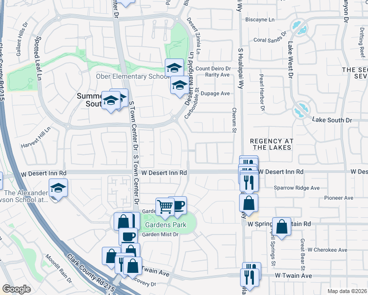 map of restaurants, bars, coffee shops, grocery stores, and more near 3236 River Glorious Lane in Las Vegas