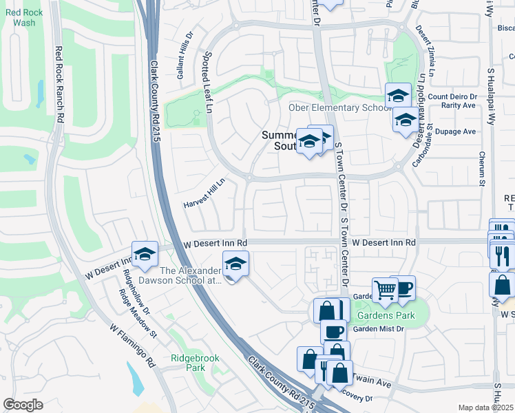 map of restaurants, bars, coffee shops, grocery stores, and more near 3212 Wisteria Tree Street in Las Vegas