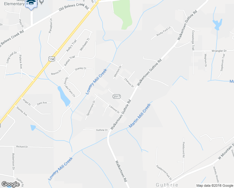 map of restaurants, bars, coffee shops, grocery stores, and more near 4065 Deamon Court in Winston-Salem