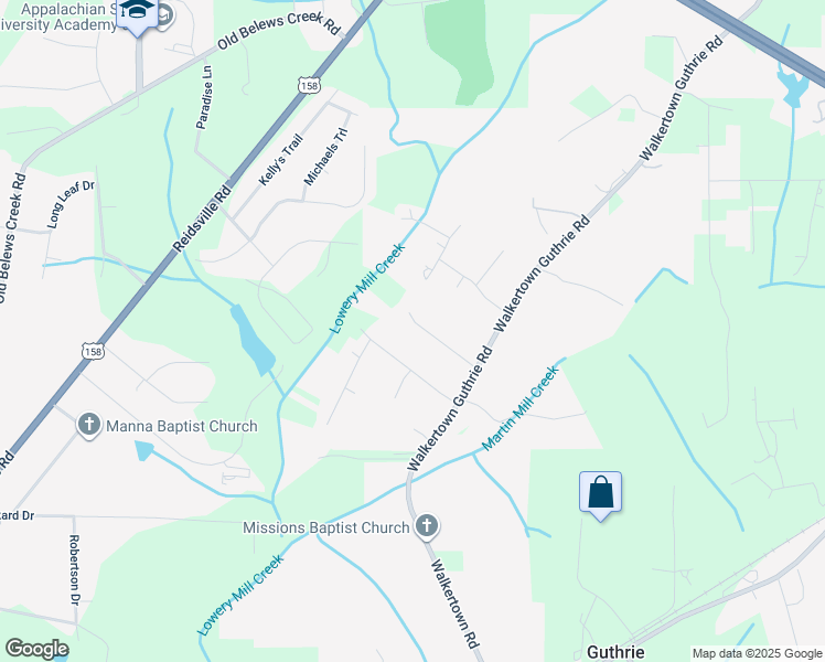 map of restaurants, bars, coffee shops, grocery stores, and more near 4030 Deamon Court in Winston-Salem