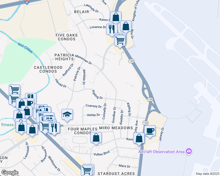map of restaurants, bars, coffee shops, grocery stores, and more near 1231 Massman Drive in Nashville