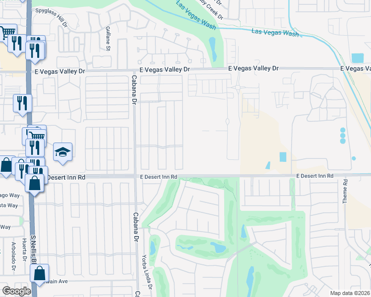 map of restaurants, bars, coffee shops, grocery stores, and more near 3180 Gavilan Lane in Las Vegas