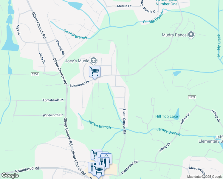 map of restaurants, bars, coffee shops, grocery stores, and more near 5324 Dust Devil Drive in Winston-Salem