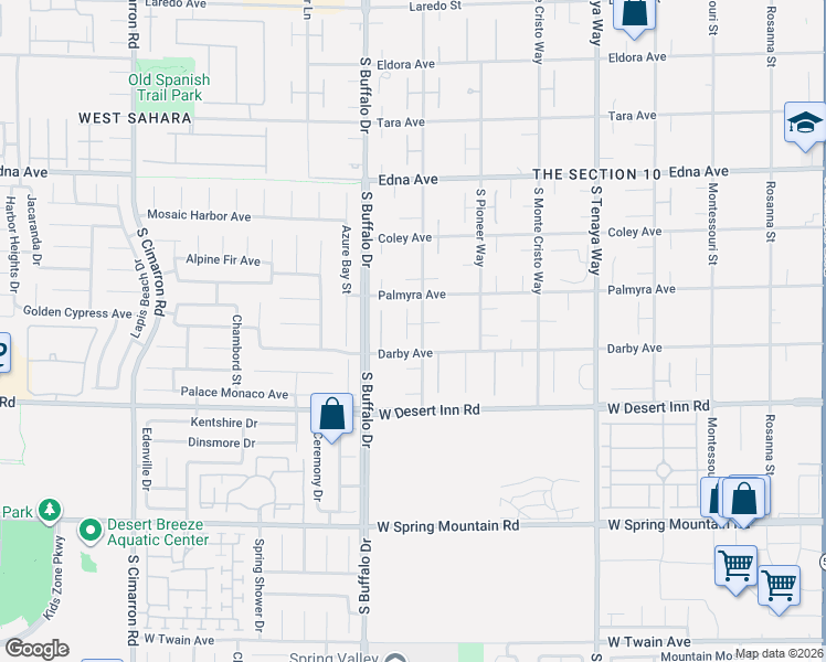 map of restaurants, bars, coffee shops, grocery stores, and more near 7664 Angel Crest Circle in Las Vegas