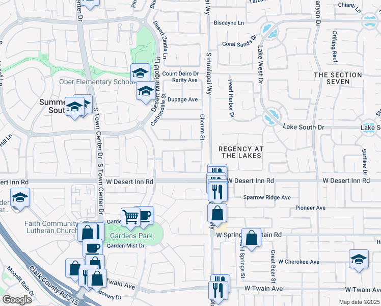 map of restaurants, bars, coffee shops, grocery stores, and more near 10198 Spider Rock Avenue in Las Vegas
