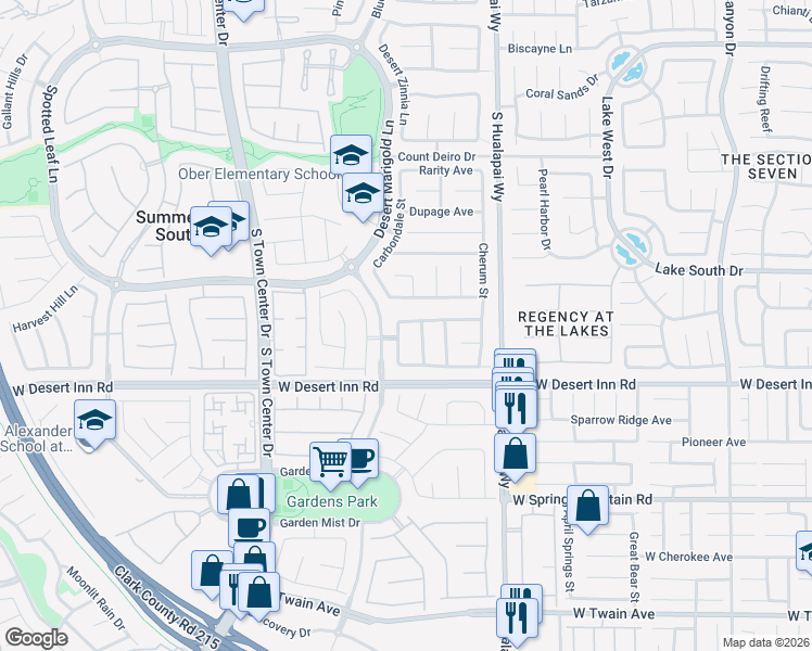 map of restaurants, bars, coffee shops, grocery stores, and more near 10318 Spider Rock Avenue in Las Vegas
