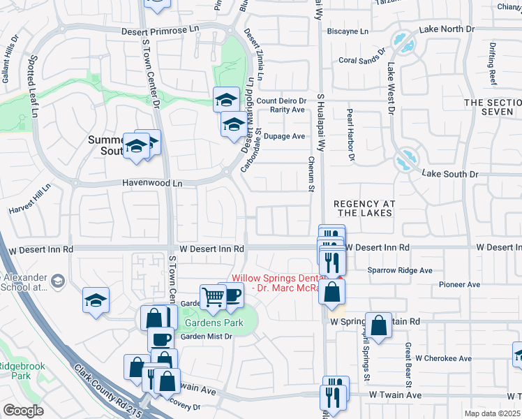 map of restaurants, bars, coffee shops, grocery stores, and more near 10318 Spider Rock Avenue in Las Vegas