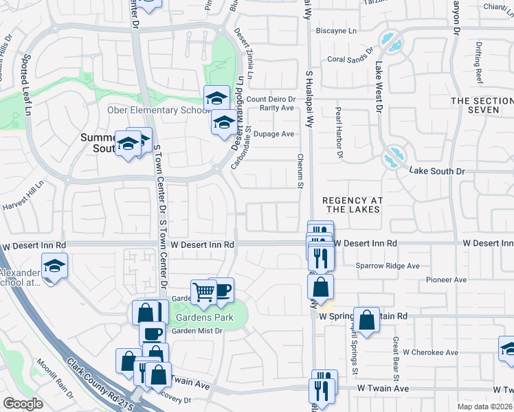 map of restaurants, bars, coffee shops, grocery stores, and more near 3253 Fossil Springs Street in Las Vegas