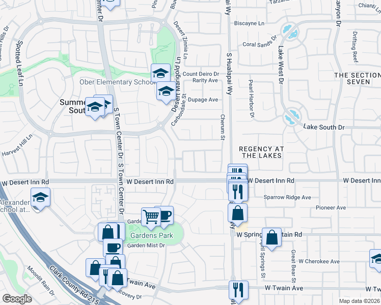 map of restaurants, bars, coffee shops, grocery stores, and more near 10318 Spider Rock Avenue in Las Vegas