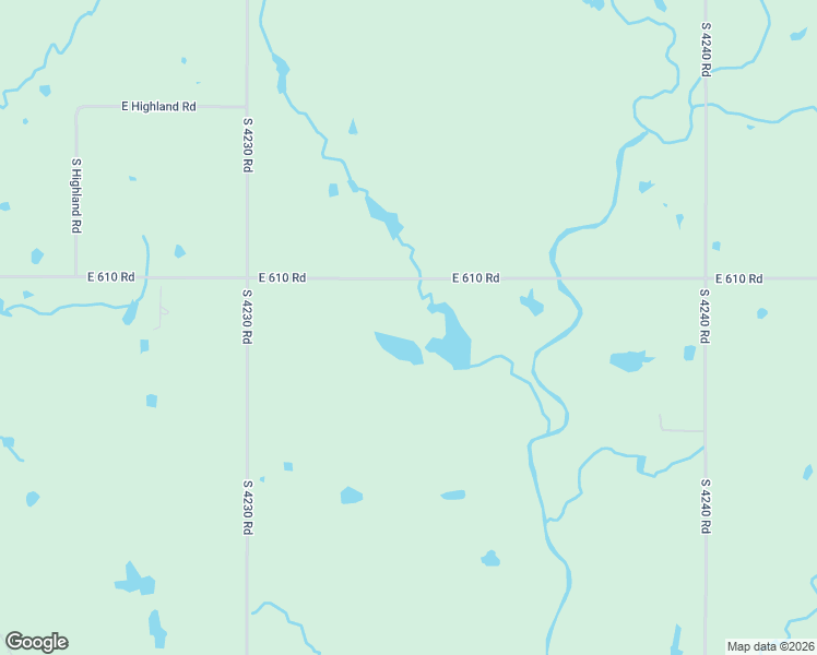 map of restaurants, bars, coffee shops, grocery stores, and more near 20412 East 610 Road in Inola