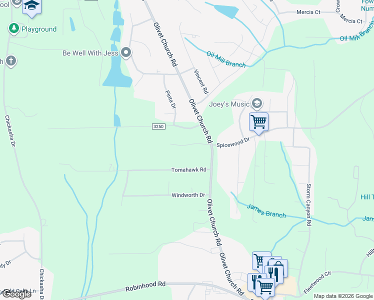map of restaurants, bars, coffee shops, grocery stores, and more near 5720 Spice Meadow Lane in Winston-Salem