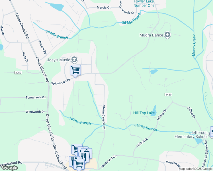 map of restaurants, bars, coffee shops, grocery stores, and more near 2151 Storm Canyon Road in Winston-Salem